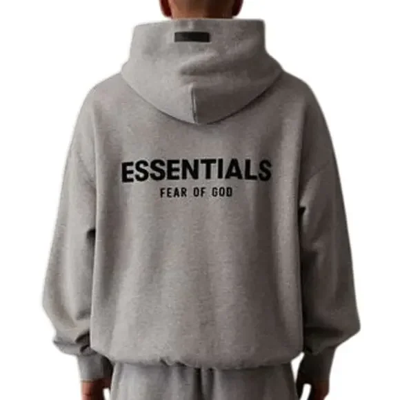 💎✨BRAND NEW✨💎FOG essentials Season 8 double line high street hoodie Gray - Picture 5 of 6